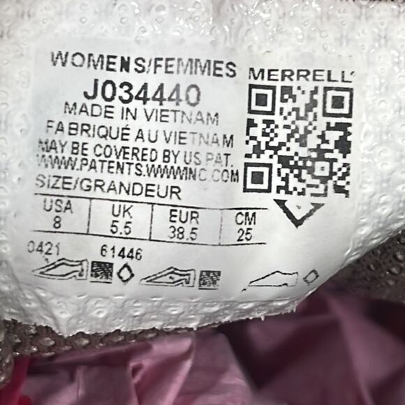 Merrell 8 Siren Edge Womens Aluminum Boulder Gray Vibram Bottoms Hiking Sneakers - Picture 12 of 15